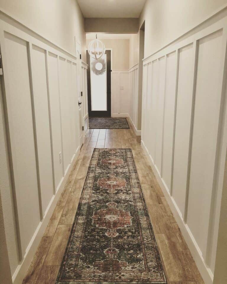 Hallway Flooring Merges Into Entryway