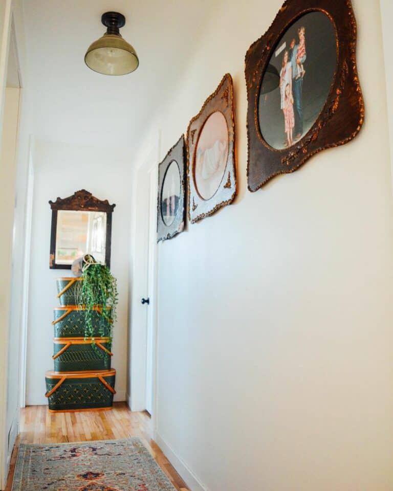 Hallway Storage With Antique Details