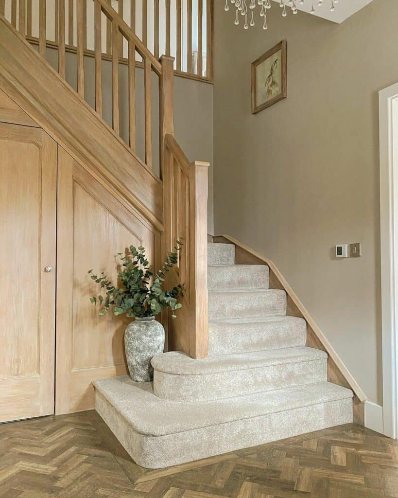 Herringbone Floor and a Light Gray Vase