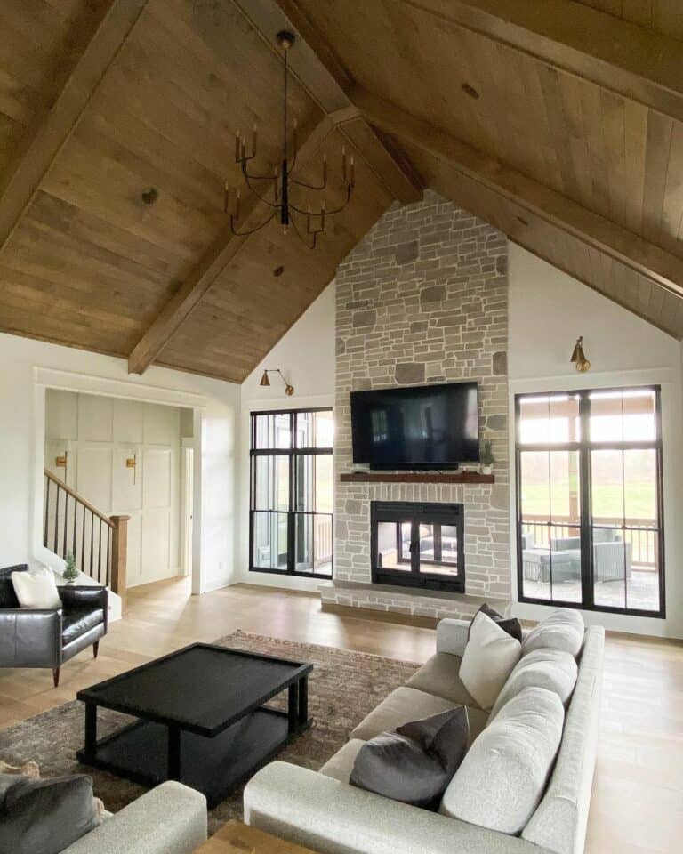 Indoor and Outdoor Double-sided Fireplace - Soul & Lane