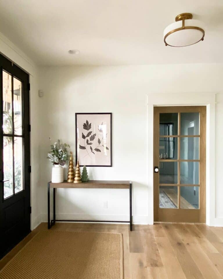 Interior Door Matches Wood Accents