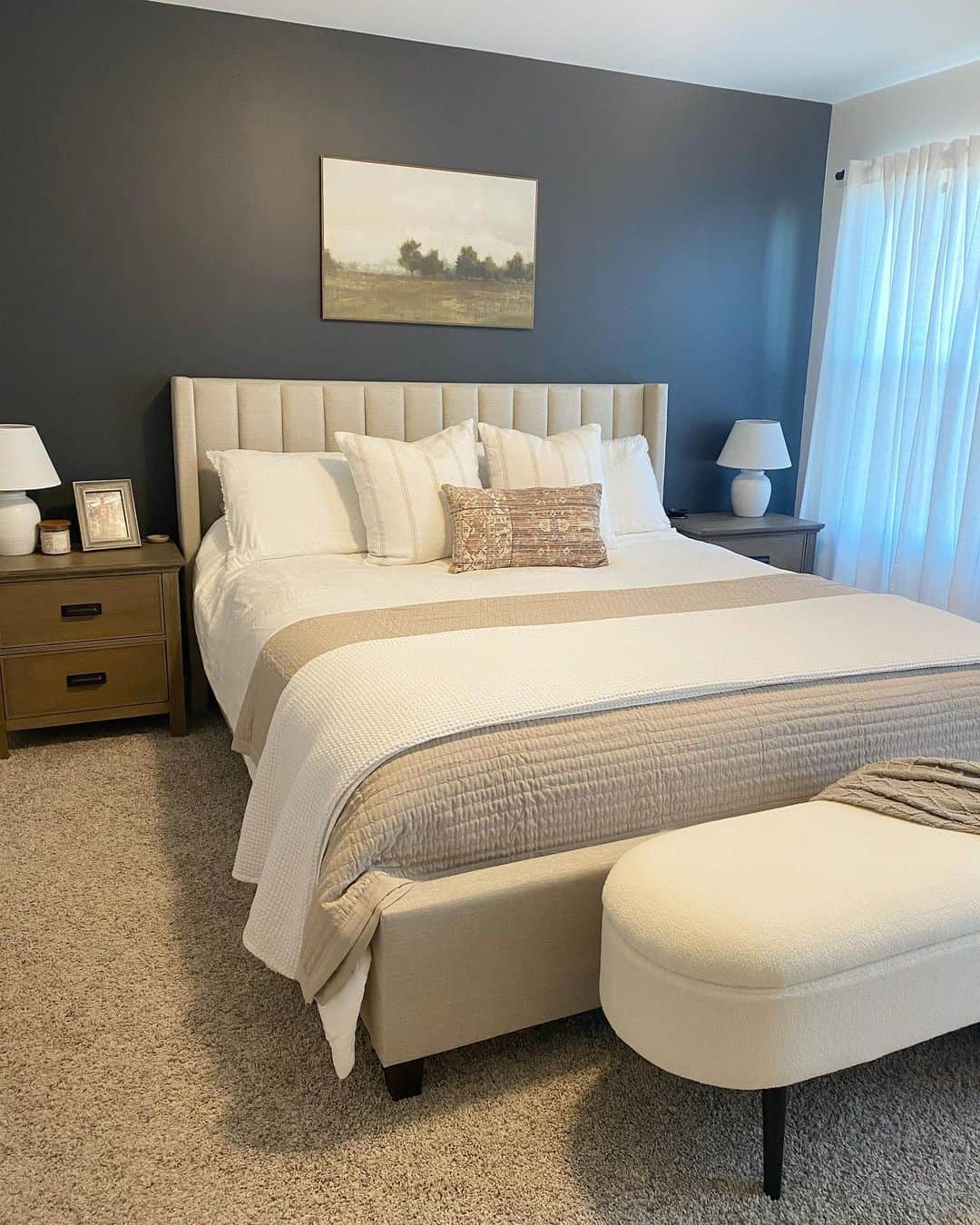 Landscape Artwork Above Bed Ideas for Modern Farmhouse Soul & Lane