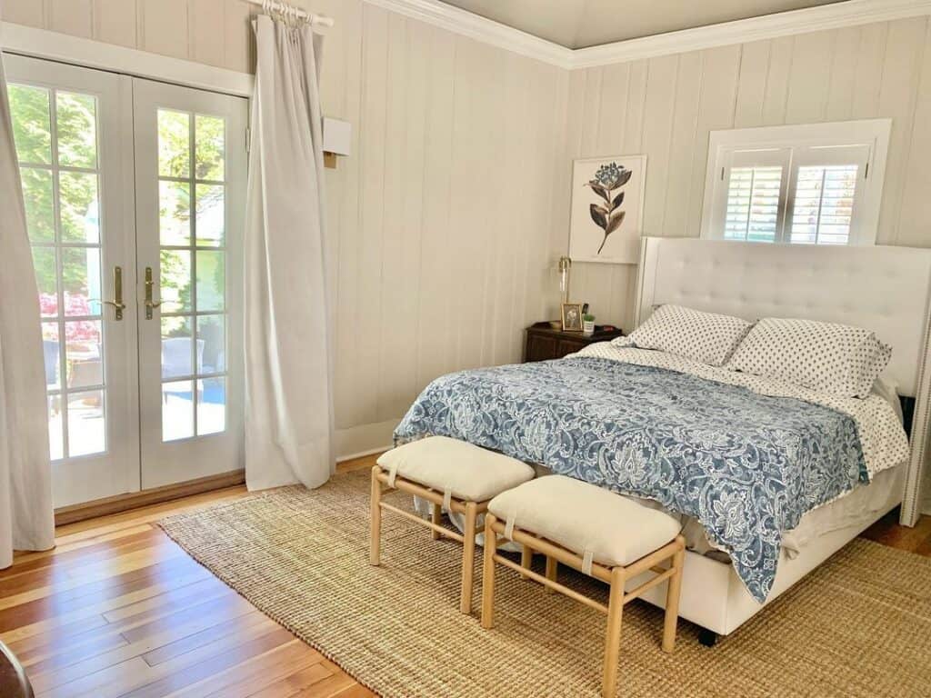 Large Master Bedroom With Floral Décor