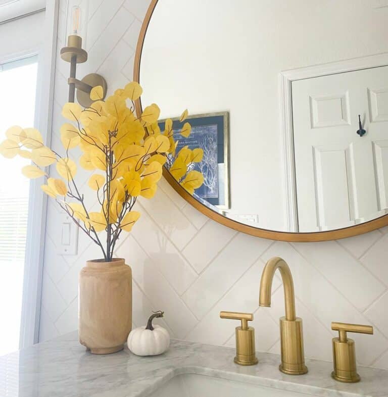 Leafy Yellow Bathroom Bouquet