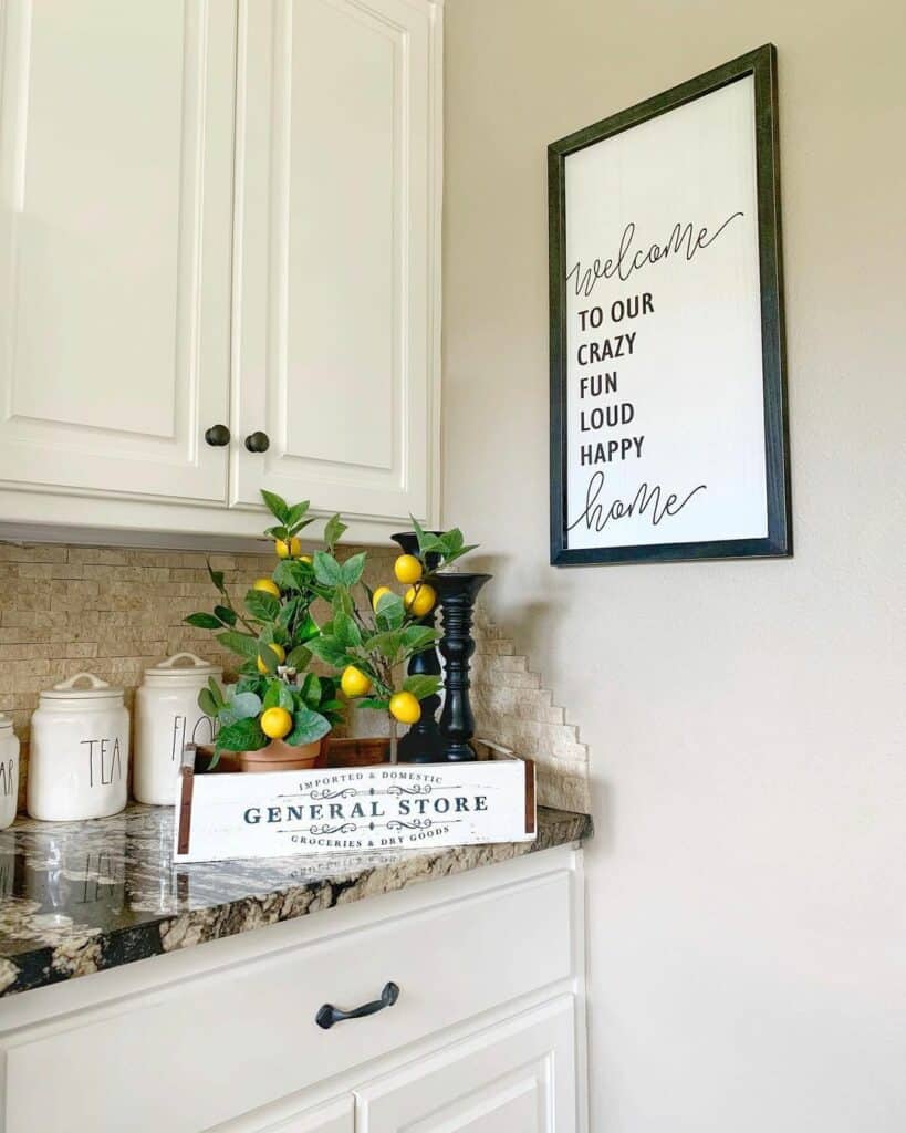 Lemon Plant Décor for Kitchen Countertop