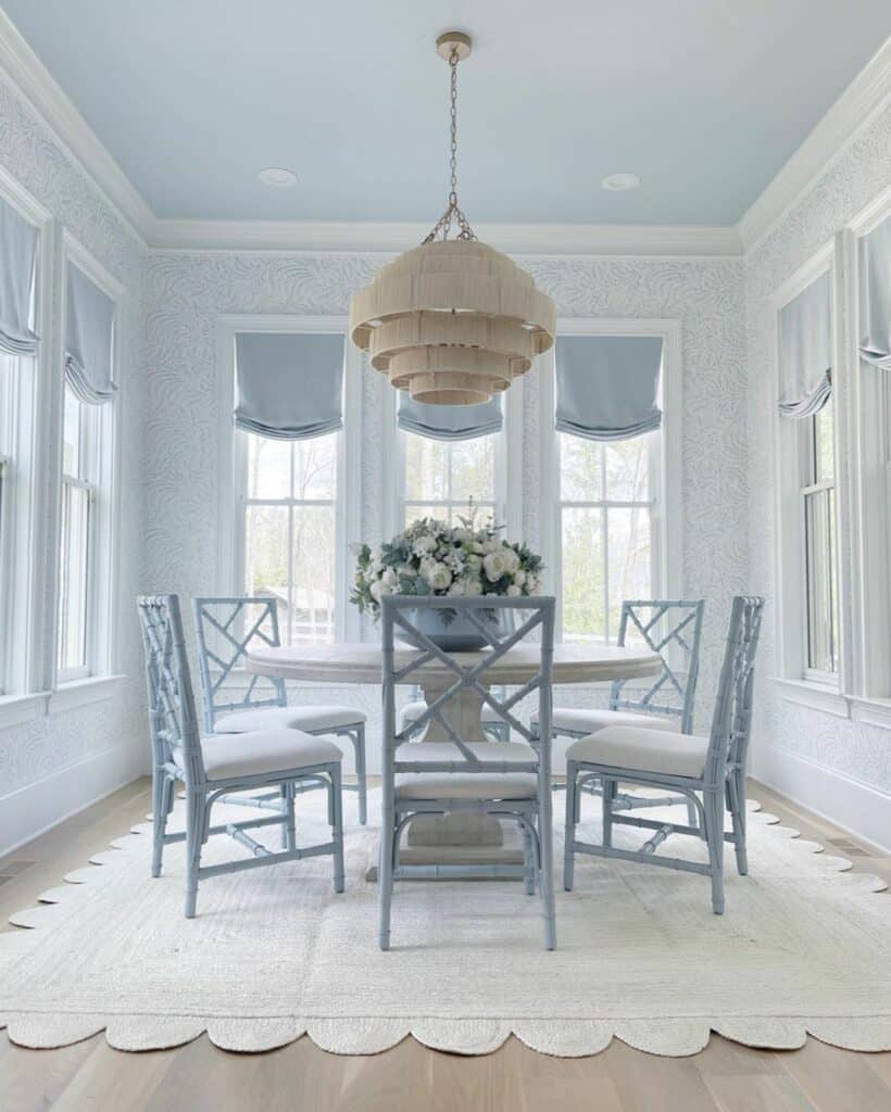 Light Blue and White Dining Room Soul & Lane