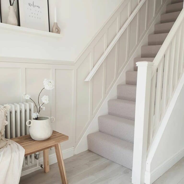 Light Gray Carpet and a Gray Wood Floor