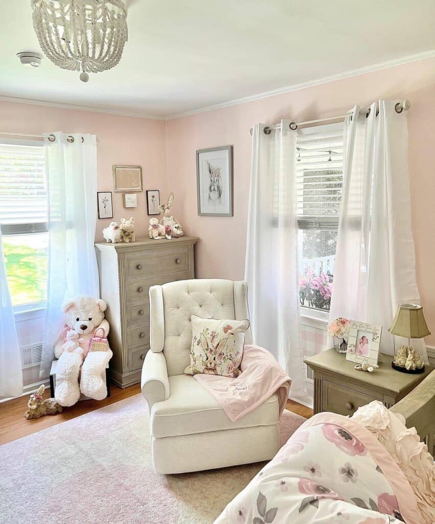 Light Pink Nursery With Boho Décor Soul & Lane