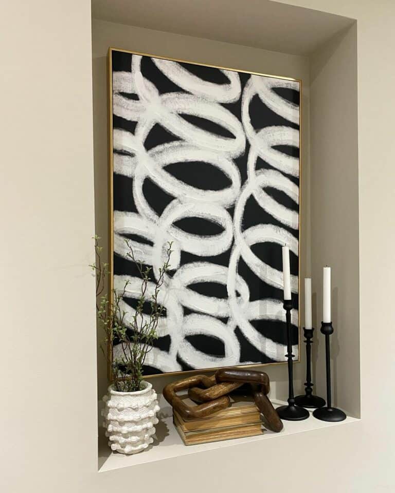 Living Room Niche With Modern Art