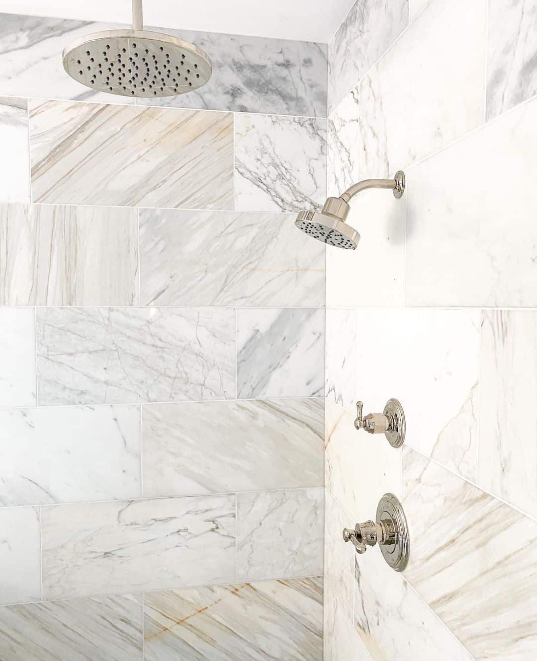 Luxurious White Marble Waterfall Shower Soul & Lane