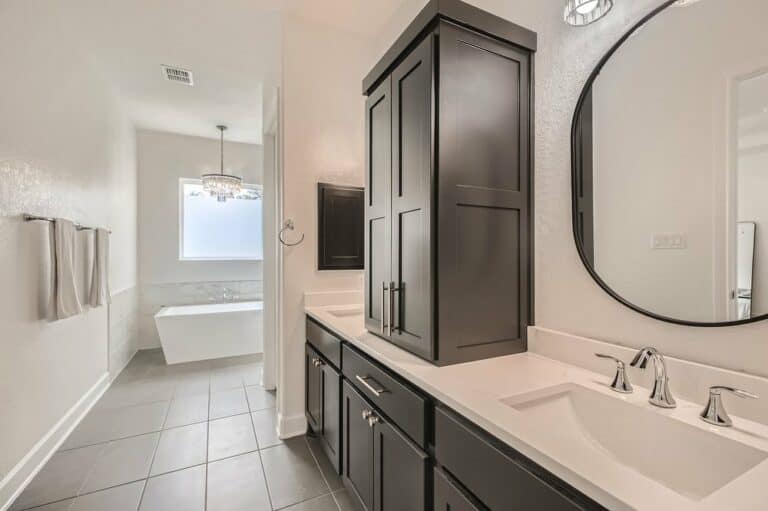 Luxury Master Bathroom With His and Hers Vanities