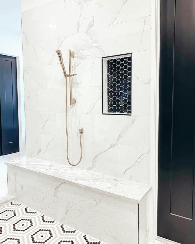 Marble Shower With Niche