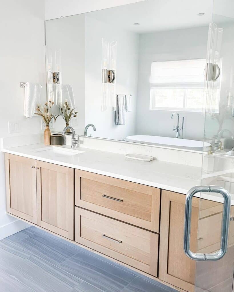 Master Bathroom With a Floating Vanity
