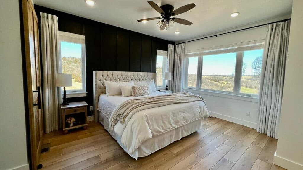 Master Bedroom With Bold Accent Wall