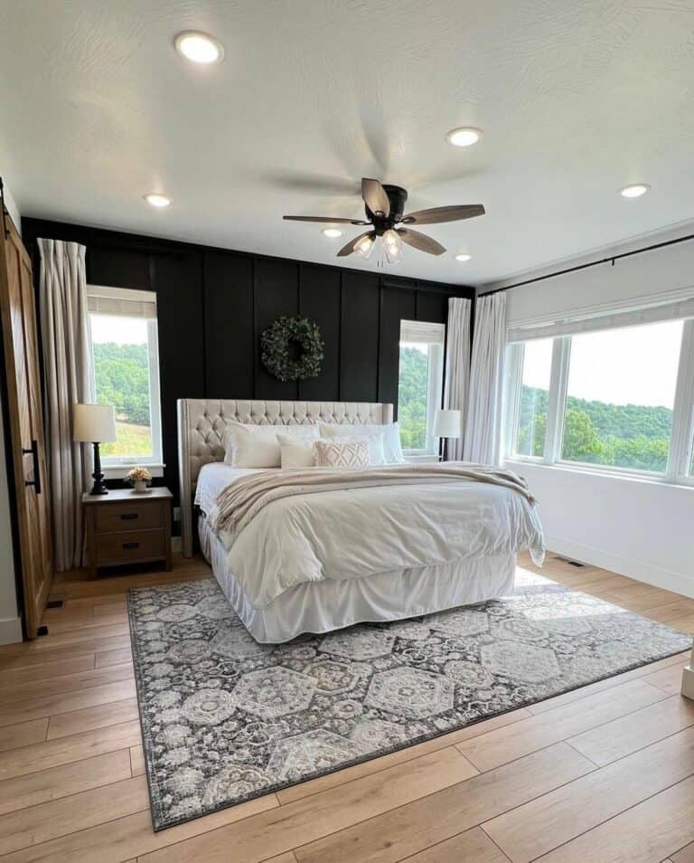 Master Bedroom With Recessed Lighting