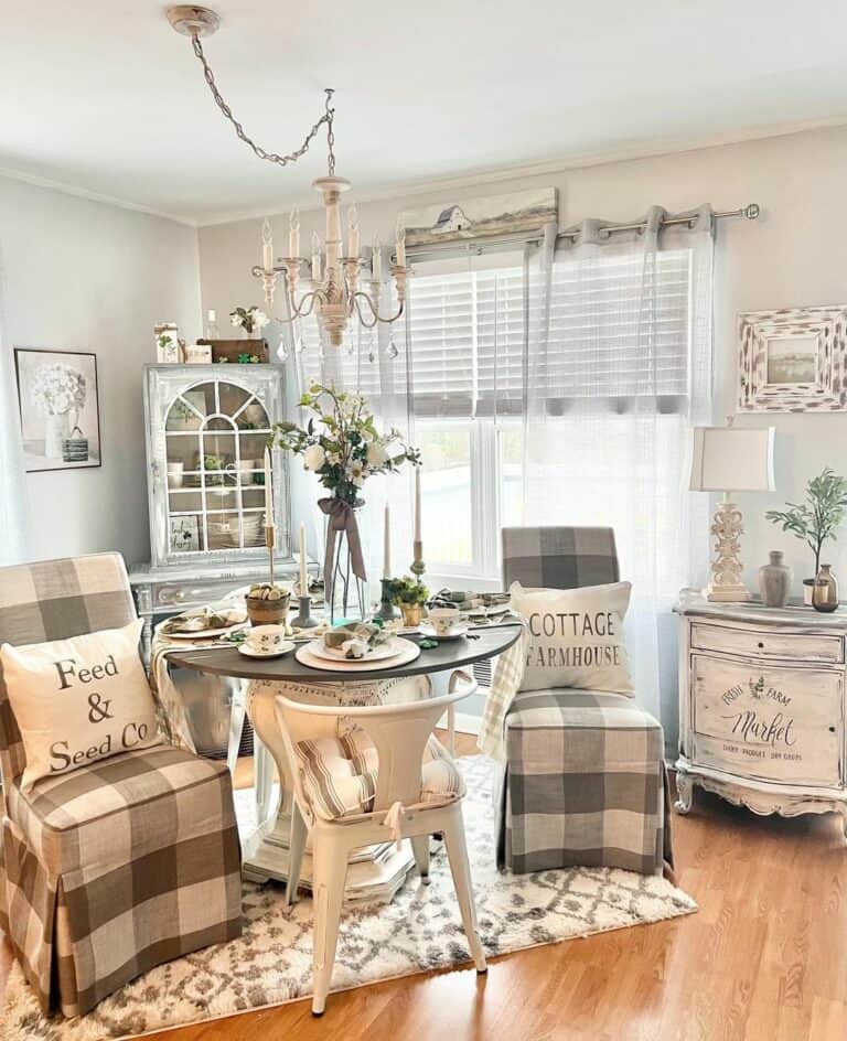 Matching Dining Room Furniture and Slipcovered Chairs