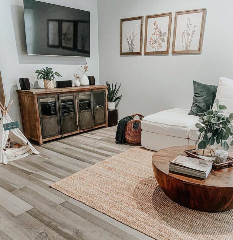 Minimalist Boho TV Wall Design Ideas - Soul & Lane