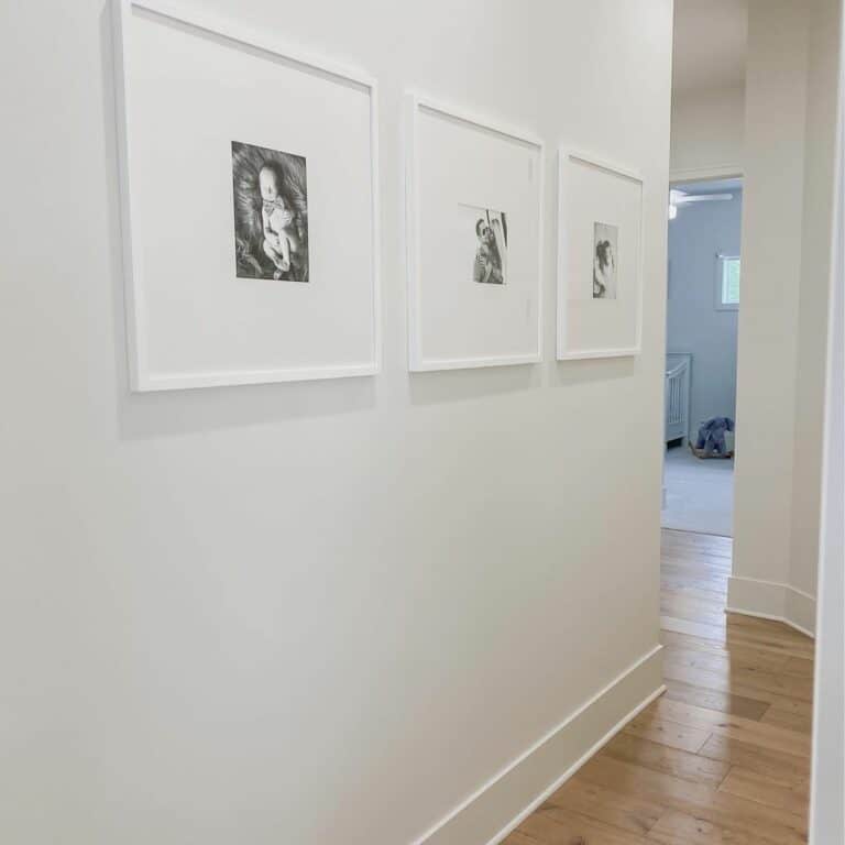 Minimalist Décor Featured in White Hallway