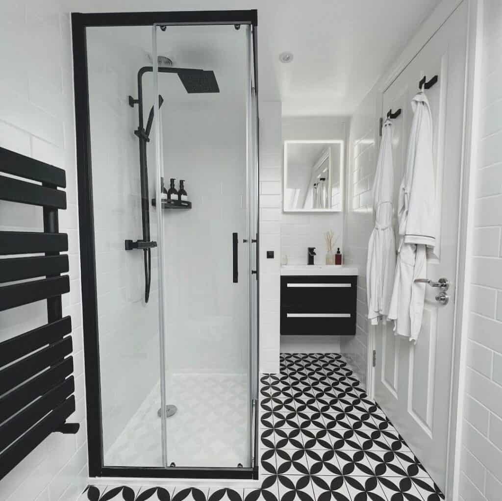 Modern Bathroom With Large Walk-in Shower