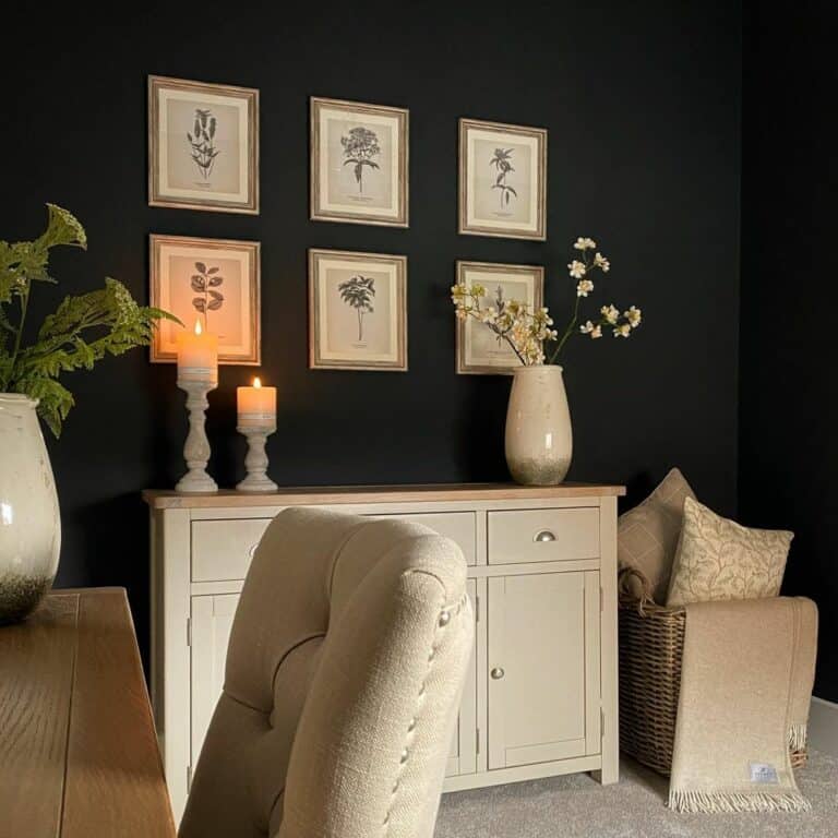 Modern Country Study With Floral Décor