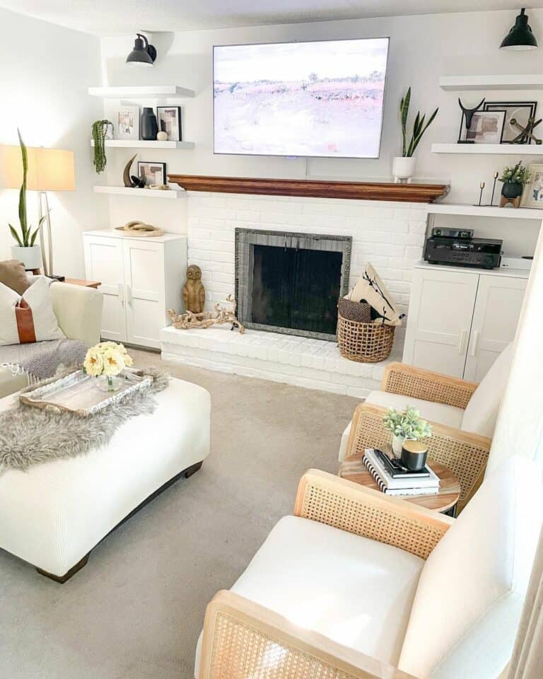 Modern Farmhouse Living Room TV Layout Ideas