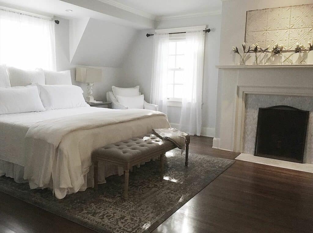 Modern Farmhouse Master Bedroom With a White Palette - Soul & Lane