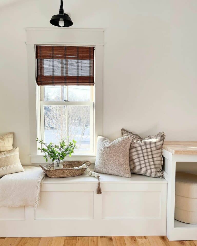 Modern Farmhouse Window Seat for a Small Space