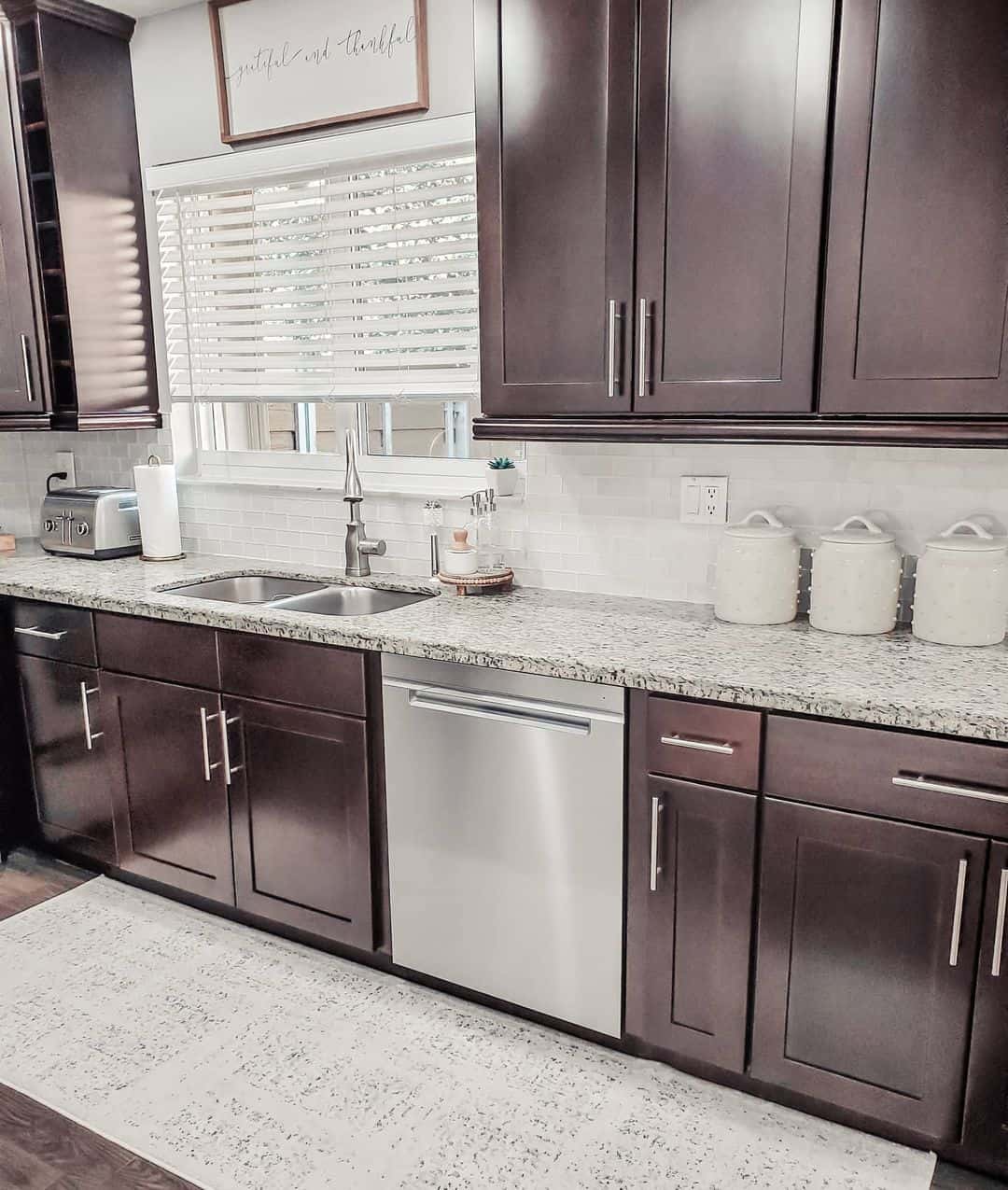 Modern Kitchen With Dark Wood Cabinets - Soul & Lane
