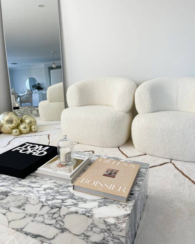 Modern Living Room With Designer Books Décor