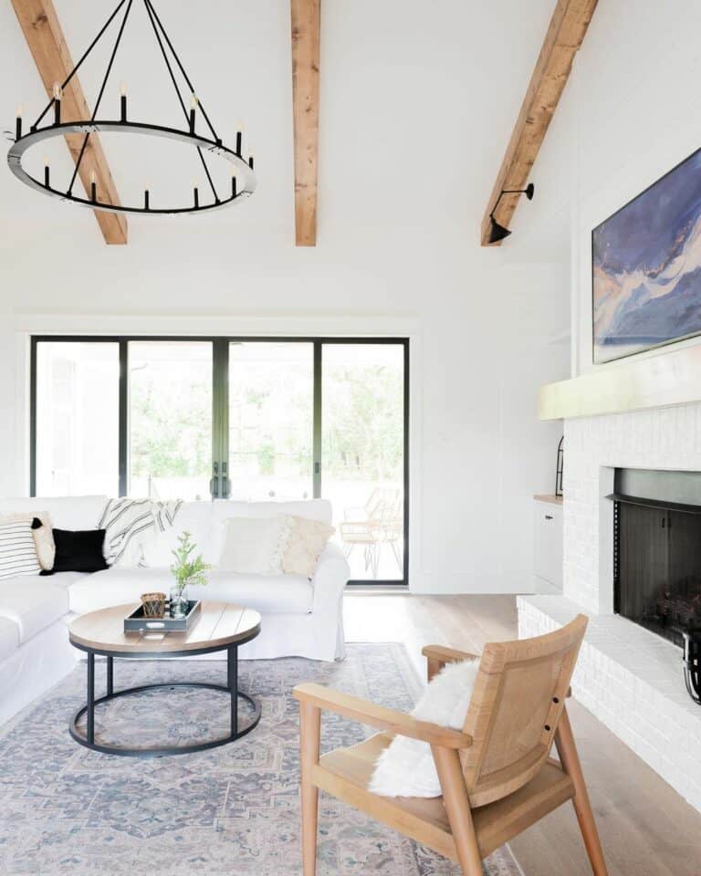 Modern Living Room With Farmhouse Style