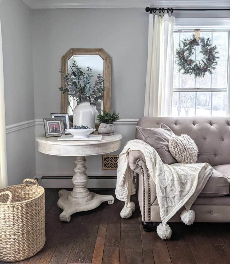 Modern Living Room With Round