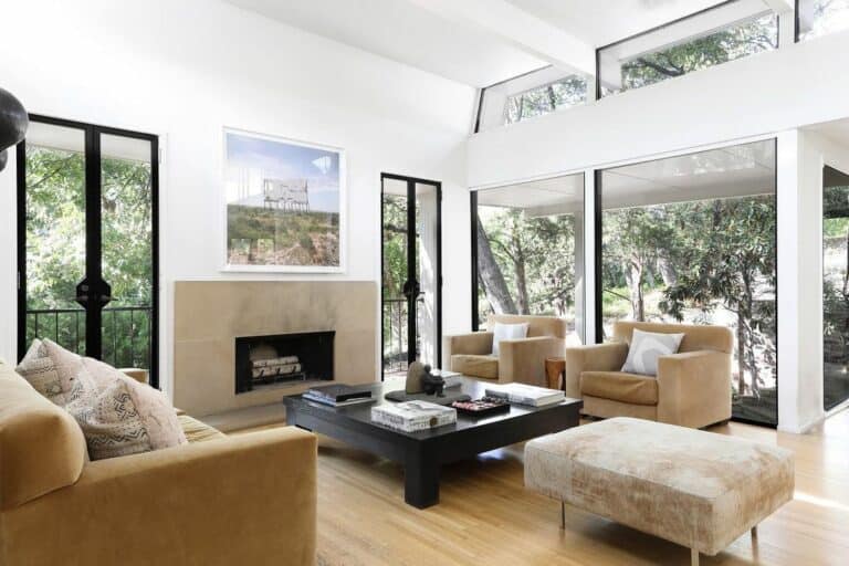 Modern Living Room With Suede Furniture