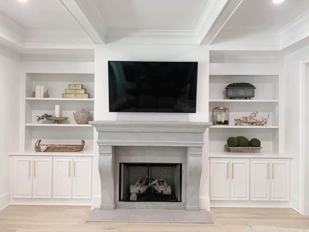 Modern Minimalist Light Gray Fireplace Soul & Lane