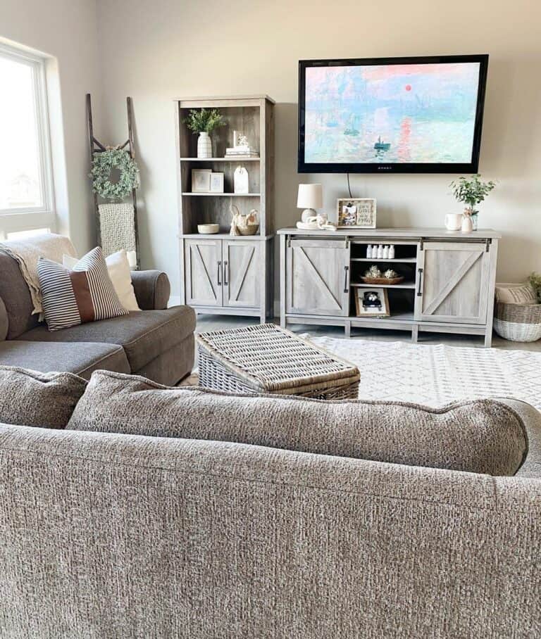 Modern Rustic Living Room TV Wall Ideas