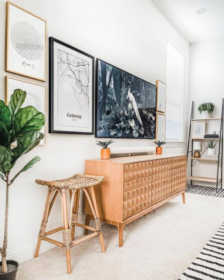 Modern and Minimalistic Boho Living Room
