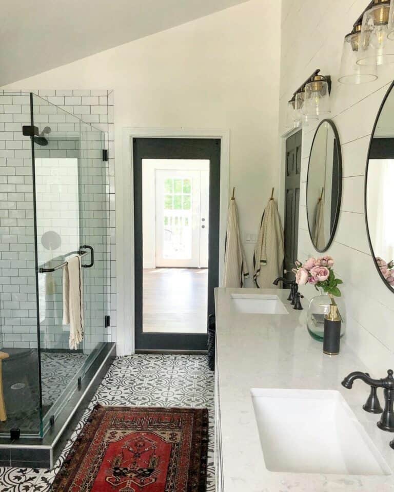 Modern and Monochromatic Master Bath