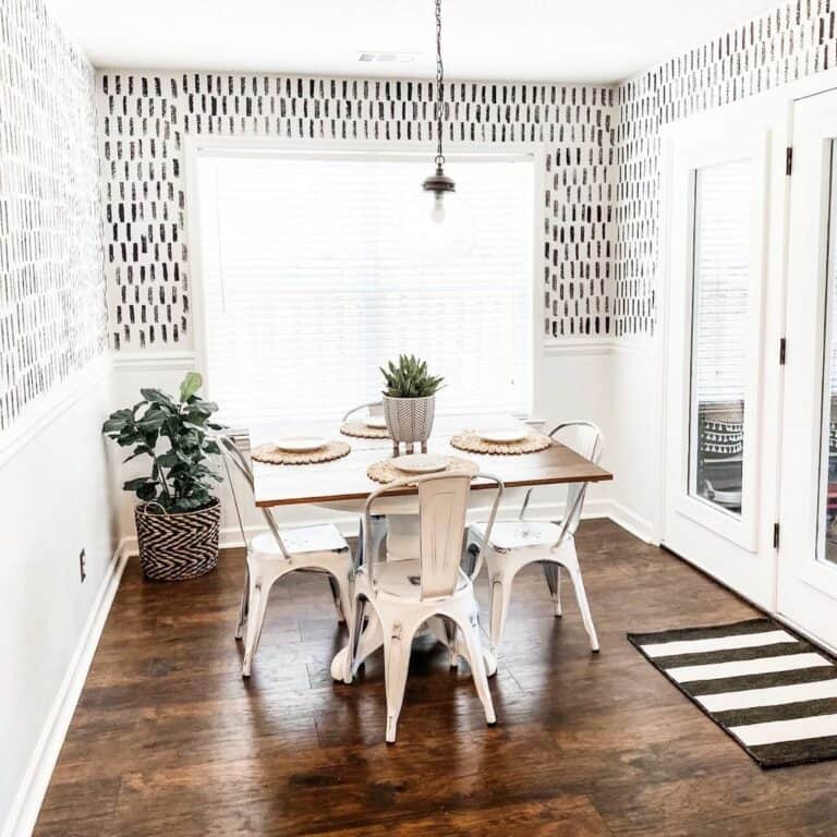 Monochrome Confetti Dining Room