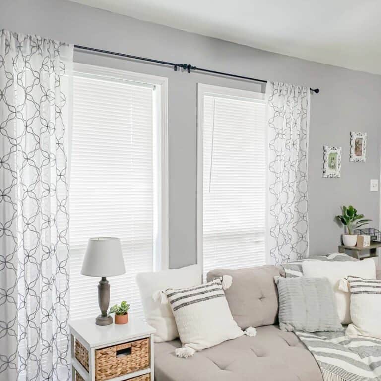 Monochrome Farmhouse Family Room