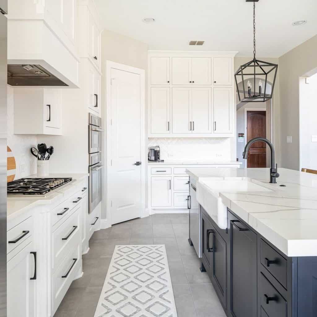 Monochrome Modern Farmhouse Kitchen