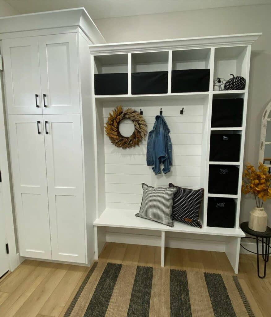 Mudroom Storage Cabinets With a Seating Bench