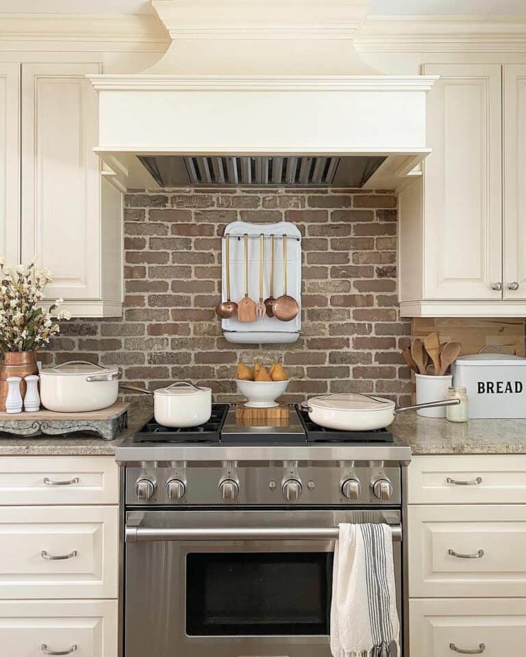 Natural Brick Backsplash