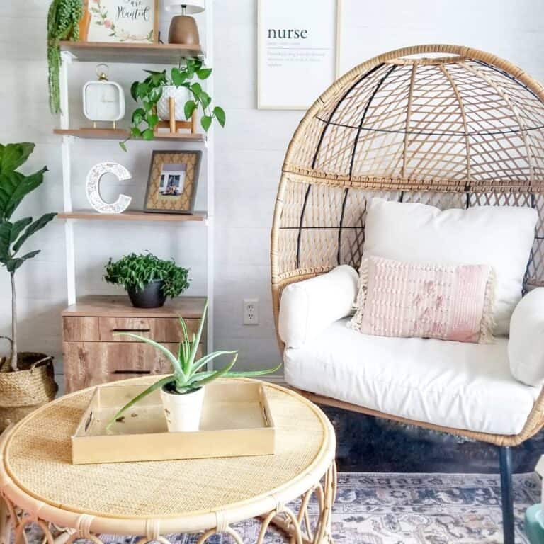Natural Cozy Boho-inspired Seating Area