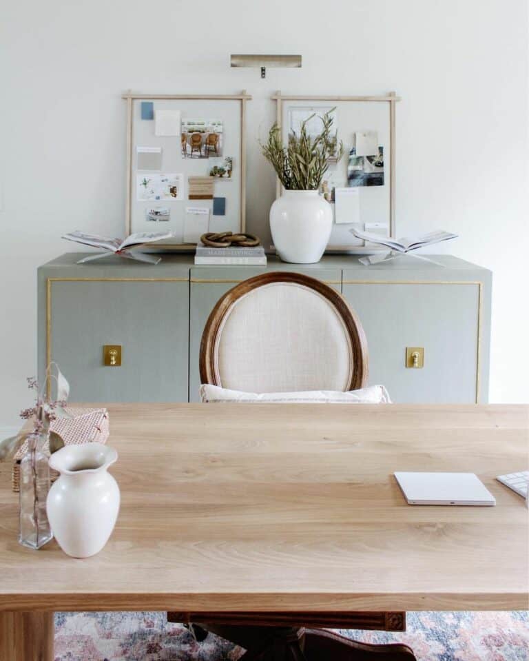 Natural Wood Office Desk Ideas