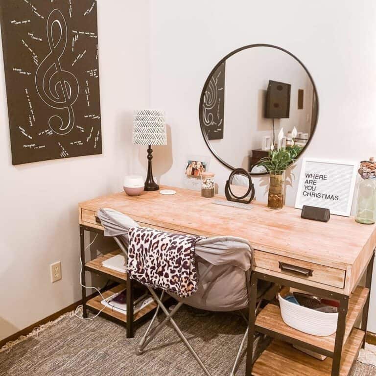 Natural Wood Work Station