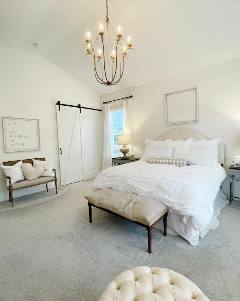 Neutral Farmhouse Master Bedroom