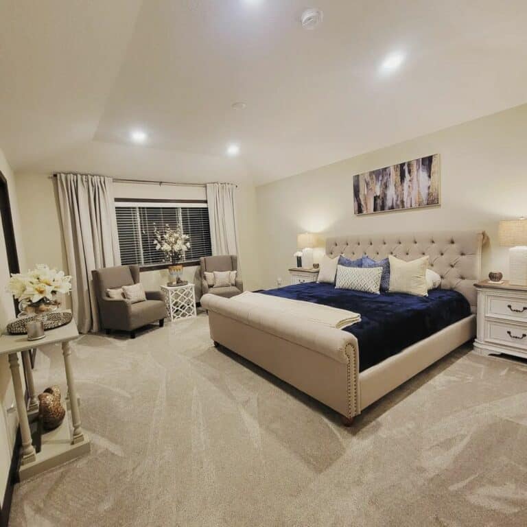 Neutral Farmhouse Master Bedroom