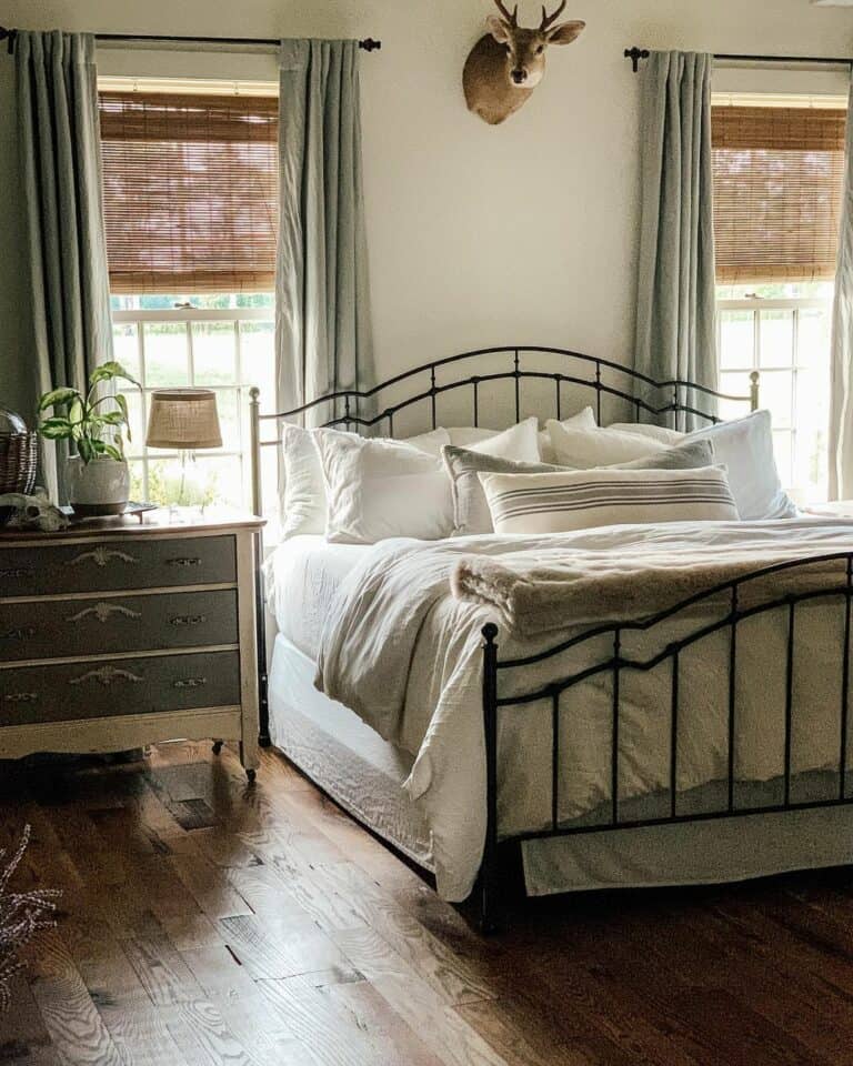 Neutral Farmhouse Master Bedroom Ideas