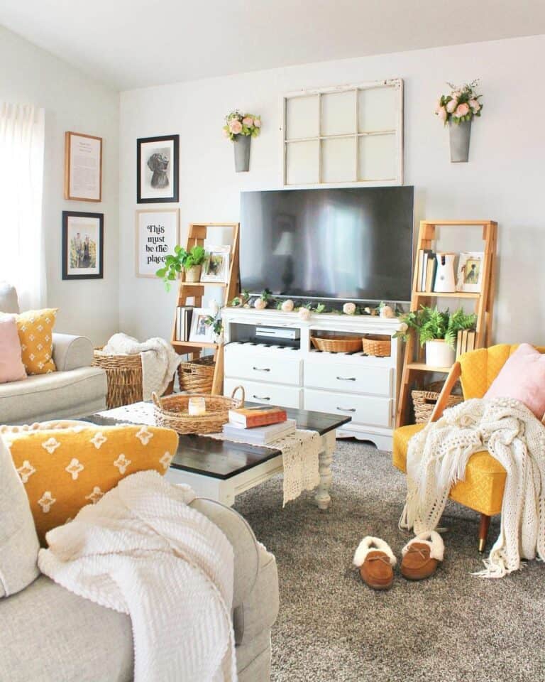 Neutral Living Room Colors That Go With Yellow