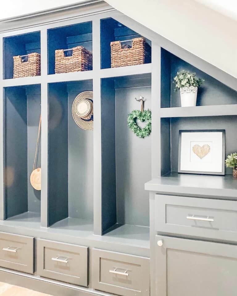 Neutral Transitional Mudroom Space