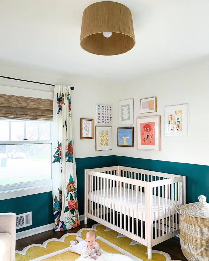 Nursery With Colorful Gallery Wall